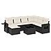 Set Divani Da Giardino Con Cuscini 8 Pz Nero In Polyrattan - Foto miniatura 2