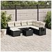 Set Divani Da Giardino Con Cuscini 8 Pz Nero In Polyrattan - Foto miniatura 1