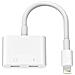 Adattatore Lightning A Doppio Lightning Per Caricare E Ascoltare Musica Contemporaneamente 122 Cm. Colore Bianco - Foto miniatura 1