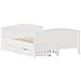 Letto senza Materasso Bianco 120x190 cm Legno Massello di Pino - Foto miniatura 3