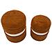 Pouf Mf721 - Marrone - Mdf - 47x40x40 Cm - Foto miniatura 2