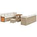 Set di Divani da Giardino in 11 Pezzi con Cuscini Beige Polyrattan Acacia, Set di Pranzo da Giardino in 3 Pezzi con Cuscini Beige Polyrattan Acacia - Foto miniatura 1