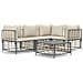 Set Divani da Giardino 5 pz con Cuscini Antracite in Polyrattan - Foto miniatura 1