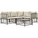 Set Divani da Giardino 5 pz con Cuscini Antracite in Polyrattan - Foto miniatura 3