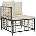 Set Divani da Giardino 5 pz con Cuscini Antracite in Polyrattan - Foto miniatura 4