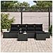 Set Divano da Giardino con Cuscini 6 Pezzi Beige Polirattan - Foto miniatura 3