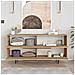 Abey Credenza A 4 Ante Con Finitura Legno E Metallo Nero 160x75cm - Foto miniatura 5