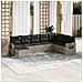 Set Divano da Giardino 8pz con Cuscini Grigio Chiaro Polyrattan - Foto miniatura 2