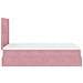 Struttura Letto Pouf con Materasso Rosa 120x200 cm Velluto - Foto miniatura 8