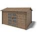 Casetta Da Giardino In Legno - 12m2 - 4x3m - Impregnata - 28mm - Colore: Marrone - Foto miniatura 1