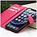 Custodia A Portafoglio Per Iphone 12 Mini Funzione Supporto E Linguetta Magnetica, Fucsia - Foto miniatura 3