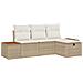 Set Divano da Giardino 4 pcs Beige 55 x 62 x 69 cm Poly Rattan - Foto miniatura 1