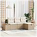 Set Divano da Giardino 4 pcs Beige 55 x 62 x 69 cm Poly Rattan - Foto miniatura 2