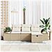 Set Divano da Giardino 4 pcs Beige 55 x 62 x 69 cm Poly Rattan - Foto miniatura 3