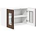 Armadi a pareti per cucina 2 pcs Rovere Marrone 60 x 31 x 40 cm - Foto miniatura 6