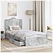 Letto con Contenitore con testiera Grigio cemento 90 x 200 cm - Foto miniatura 3