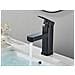 Rubinetto per lavabo da bagno, Blackswan, tipo M212, modello nero opaco, con display LCD, dimensioni 17,5 cm - Foto miniatura 4