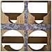 Cassetto Portabottiglie In Legno Marrone 33x32,5x43h - Foto miniatura 7