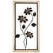Pannello Da Parete Girish A In Ferro E Legno Con Fiori Neri - Foto miniatura 1
