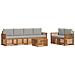 Set divani con cuscino 7 pcs Grigio Naturale e Chiaro - Foto miniatura 1