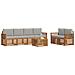 Set divani con cuscino 7 pcs Grigio Naturale e Chiaro - Foto miniatura 3