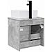 Mobile lavabo da parete Grigio Cemento 49 x 41 x 63 cm - Foto miniatura 3