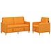 Set di Divani con Storage 2 pcs Giallo Scuro Poliestere - Foto miniatura 1