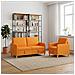 Set di Divani con Storage 2 pcs Giallo Scuro Poliestere - Foto miniatura 2