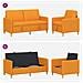 Set di Divani con Storage 2 pcs Giallo Scuro Poliestere - Foto miniatura 4
