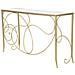 Consolle Art In Ferro, Mdf E Specchio Gold - 140 X 40 X H 80 Cm - Foto miniatura 4
