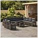 Set Divano da Giardino 11 pz Grigio e Grigio Scuro polyrattan - Foto miniatura 4