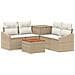 Set di divani 6 pz Beige e Bianco Crema - Foto miniatura 1