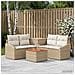 Set di divani 6 pz Beige e Bianco Crema - Foto miniatura 6