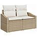 Set di divani 6 pz Beige e Bianco Crema - Foto miniatura 8