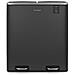 Pattumiera a pedale per differenziata, Acciaio inox spazzolato, 60 L, 2 scomparti 30L, Secchi estraibili, Chiusura silenziosa N°916 - Foto miniatura 1
