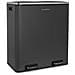 Pattumiera a pedale per differenziata, Acciaio inox spazzolato, 60 L, 2 scomparti 30L, Secchi estraibili, Chiusura silenziosa N°916 - Foto miniatura 5