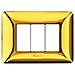 Placca 3 Posti Matix, Tecnopolimero, 120xh. 84 Mm Oro Lucido - Foto miniatura 2