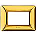 Placca 3 Posti Matix, Tecnopolimero, 120xh. 84 Mm Oro Lucido - Foto miniatura 3