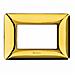 Placca 3 Posti Matix, Tecnopolimero, 120xh. 84 Mm Oro Lucido - Foto miniatura 1