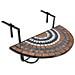 Tavolo Mosaico Semicircolare In Terracotta Bianca - Foto miniatura 1