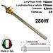 Resistenza Candeletta Accensione Per Stufa A Pellet 280w 160mm 150mm, Diametro 9,9mm, Filettatura 3/8. Per Ungaro Vibrok Lms - Universale - Foto miniatura 1