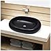 Lavandino Da Bagno In Ceramica Ovale Nero - Foto miniatura 1
