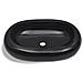 Lavandino Da Bagno In Ceramica Ovale Nero - Foto miniatura 3