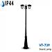 Palo Da Giardino 199 Cm Lampione Segnaviali Da Terra 2 X E27 Ip44 Esterno Vt-739 7062 - Foto miniatura 1