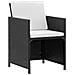 Set Da Pranzo Esterno 11 Pezzi Polyrattan Nero - Foto miniatura 7