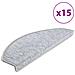 Tappetini Per Scale 15 Pz Grigio Chiaro 65x24x4 Cm - Foto miniatura 1
