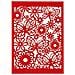 Cartoncino Con Motivo A Pizzo, Rosso, Foglio 10,5x15 Cm, 200 G, 10pz - Foto miniatura 1