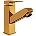 Rubinetto Lavabo da Bagno Funzione Estraibile Oro 157x172 mm - Foto miniatura 1