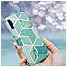 Custodia Compatibile Con Samsung Galaxy A70 In Marmo Verde Chiaro Verde Oro No. 3 - Coperchio Protettivo In Silicone Tpu Con Motivo A Mosaico - Foto miniatura 7