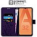 Cadorabo Custodia Compatibile Con Samsung Galaxy A32 5g In Lilla Scuro Fiore - Coperchio Protettivo In Design Floreale Con Chiusura Magnetica, Funzione Stand E Slot Per Carte - Foto miniatura 3